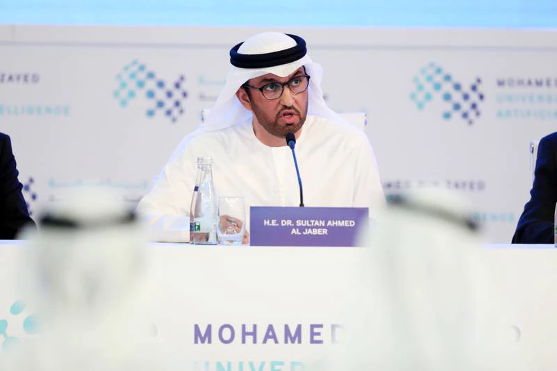 Dr Al Jaber, Minister of Industry and Advanced Technology and chairman of the MBZUAI board of trustees, has in the past emphasised the UAE's plans to use AI as a transformative tool to support its development. Chris Whiteoak / The National